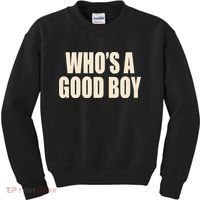 Moximimi WhoS A Good Boy Orange Kids Sweatshirt thumb 0