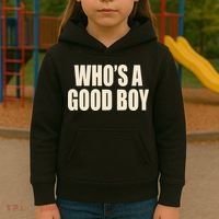 Moximimi WhoS A Good Boy Orange Kids Hoodie thumb 3