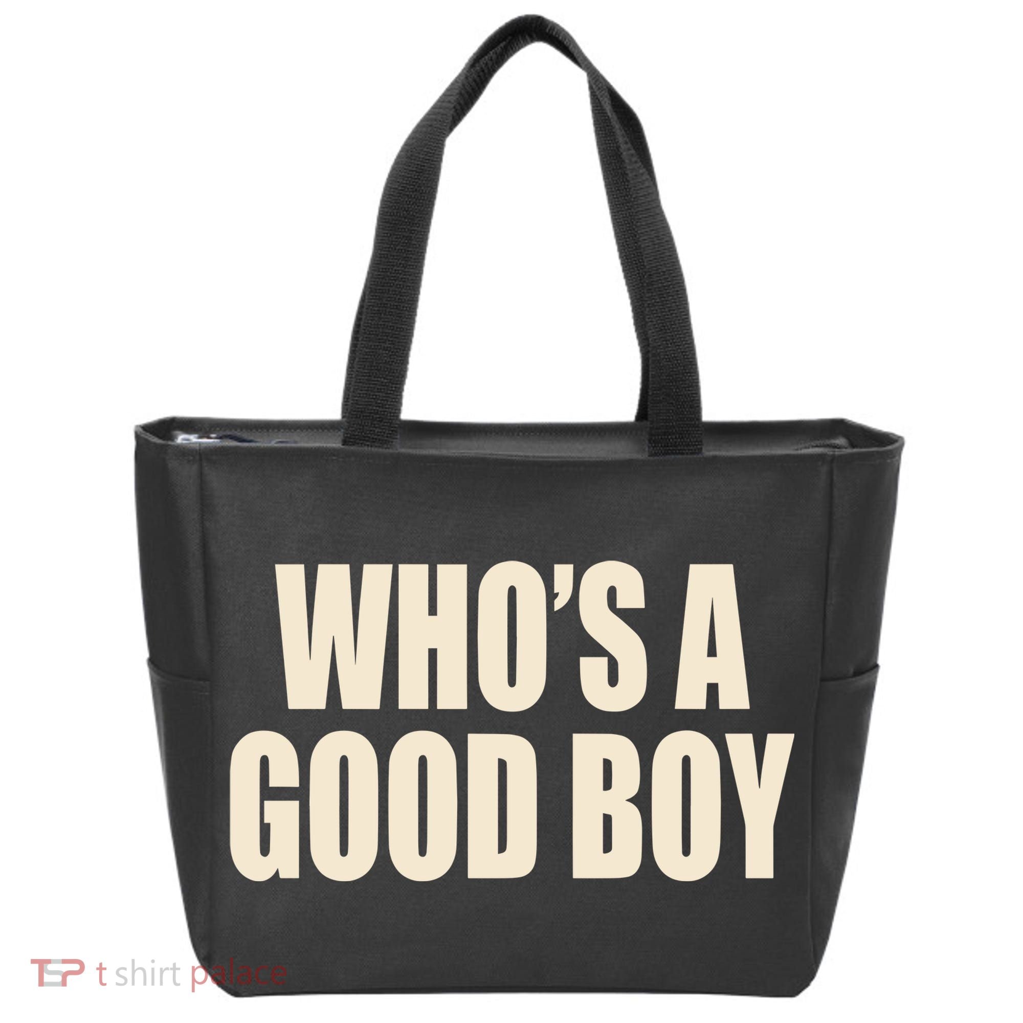 Moximimi WhoS A Good Boy Orange Tote Bag
