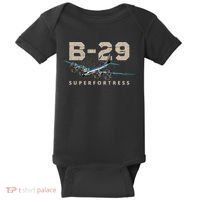Military Warbird Airplane B29 Superfortress Baby Bodysuit thumb 0