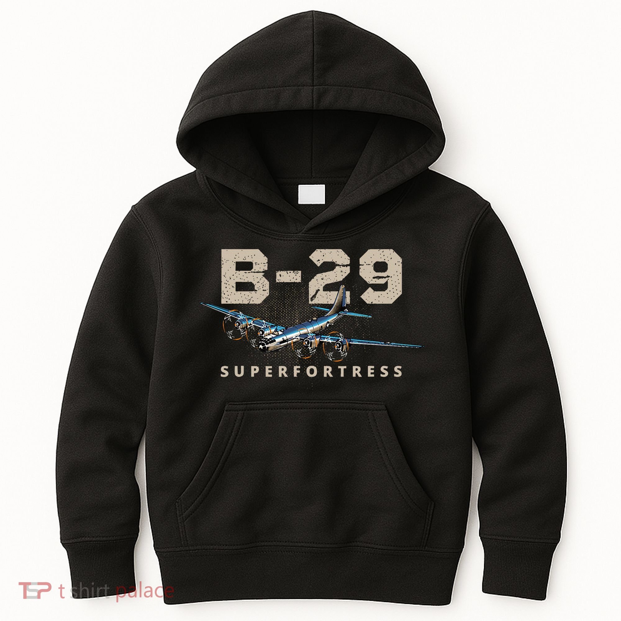 Military Warbird Airplane B29 Superfortress Kids Hoodie