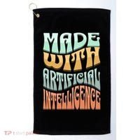Made With Artificial Intelligence Golf Towel thumb 0