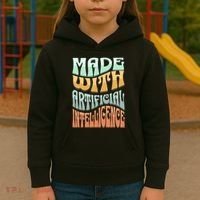 Made With Artificial Intelligence Kids Hoodie thumb 3