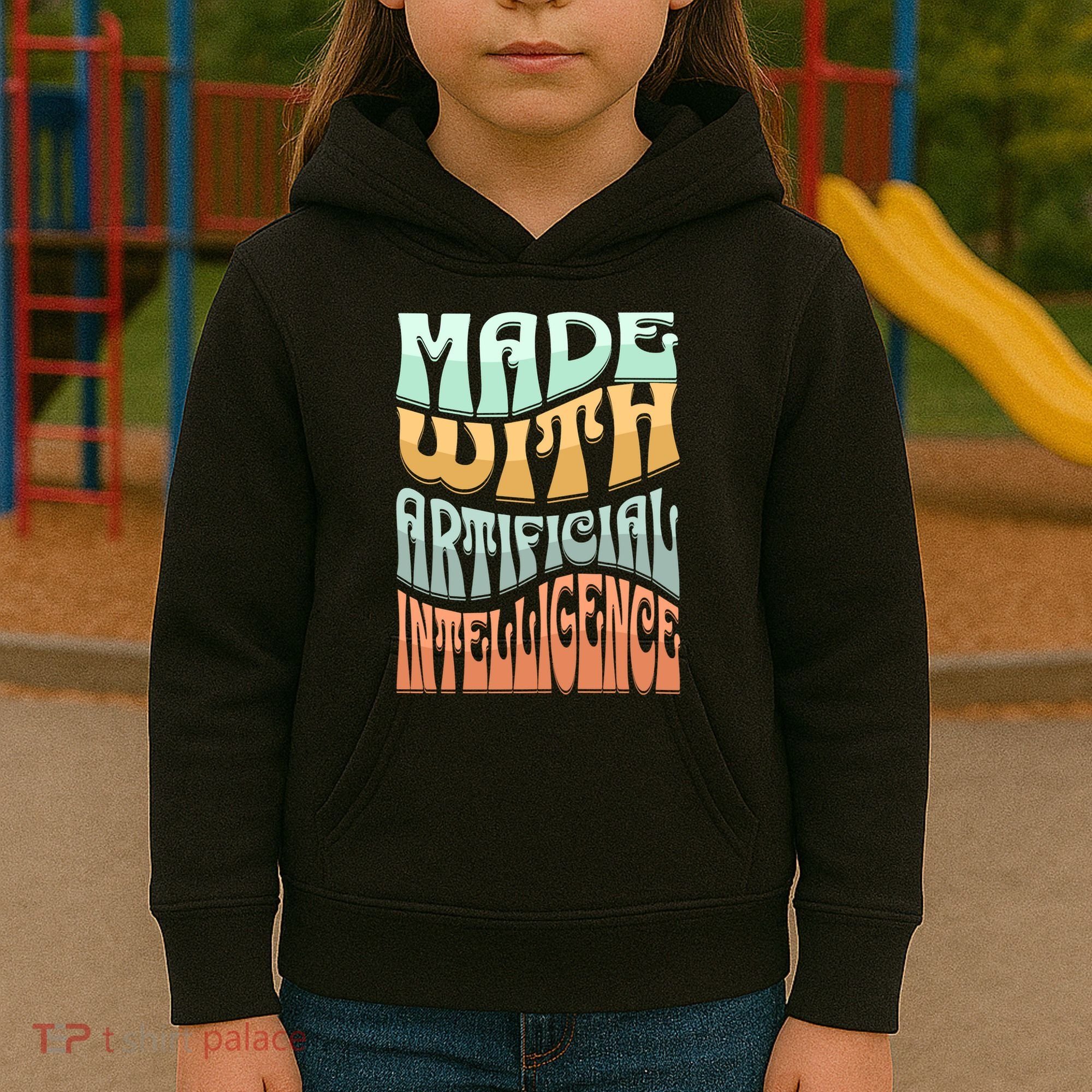 Made With Artificial Intelligence Kids Hoodie