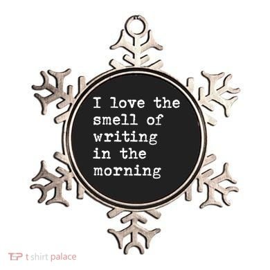 Morning Writing Author Book Journalist Novelist Funny Gift Ornament