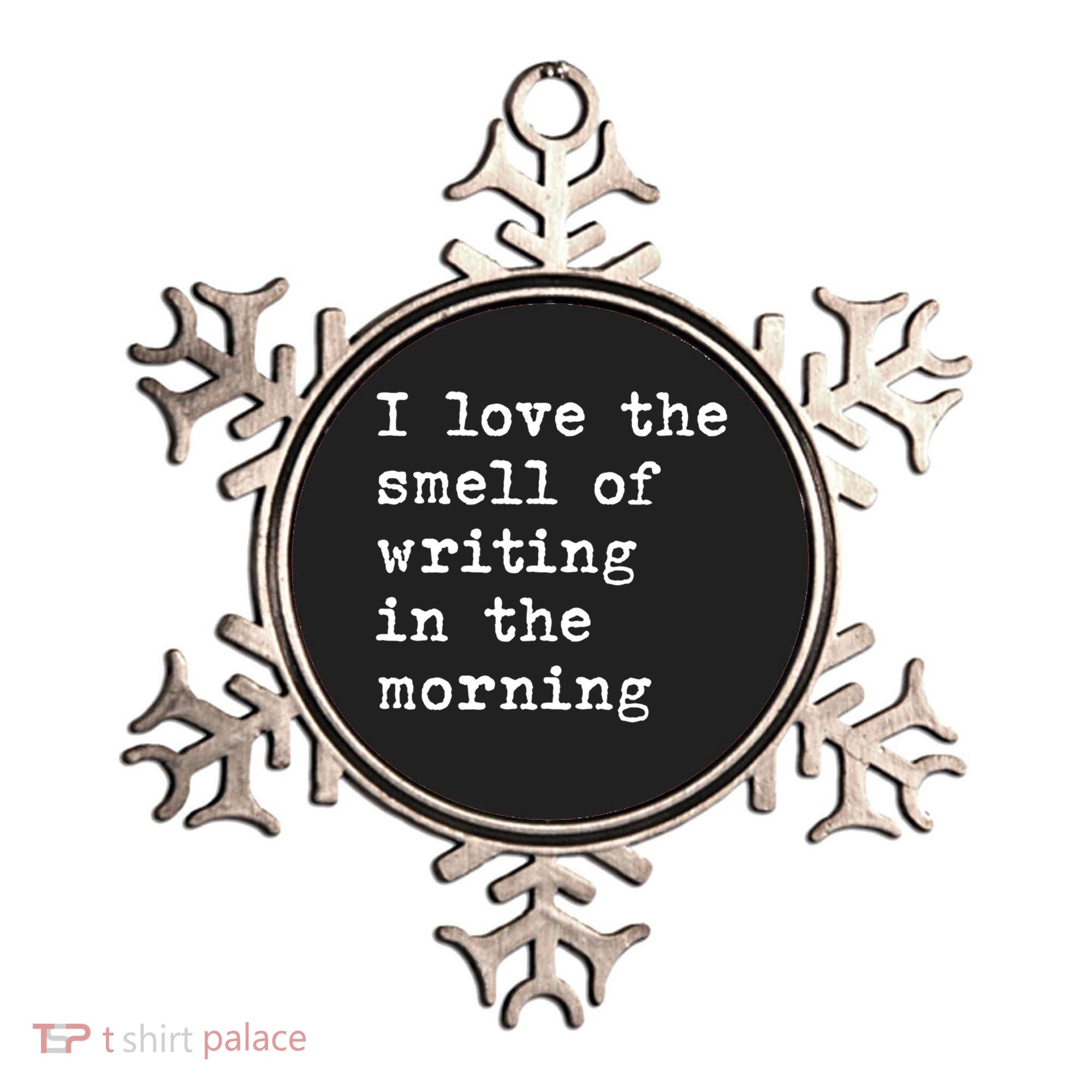 Morning Writing Author Book Journalist Novelist Funny Gift Ornament