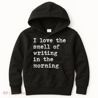 Morning Writing Author Book Journalist Novelist Funny Gift Kids Hoodie thumb 0