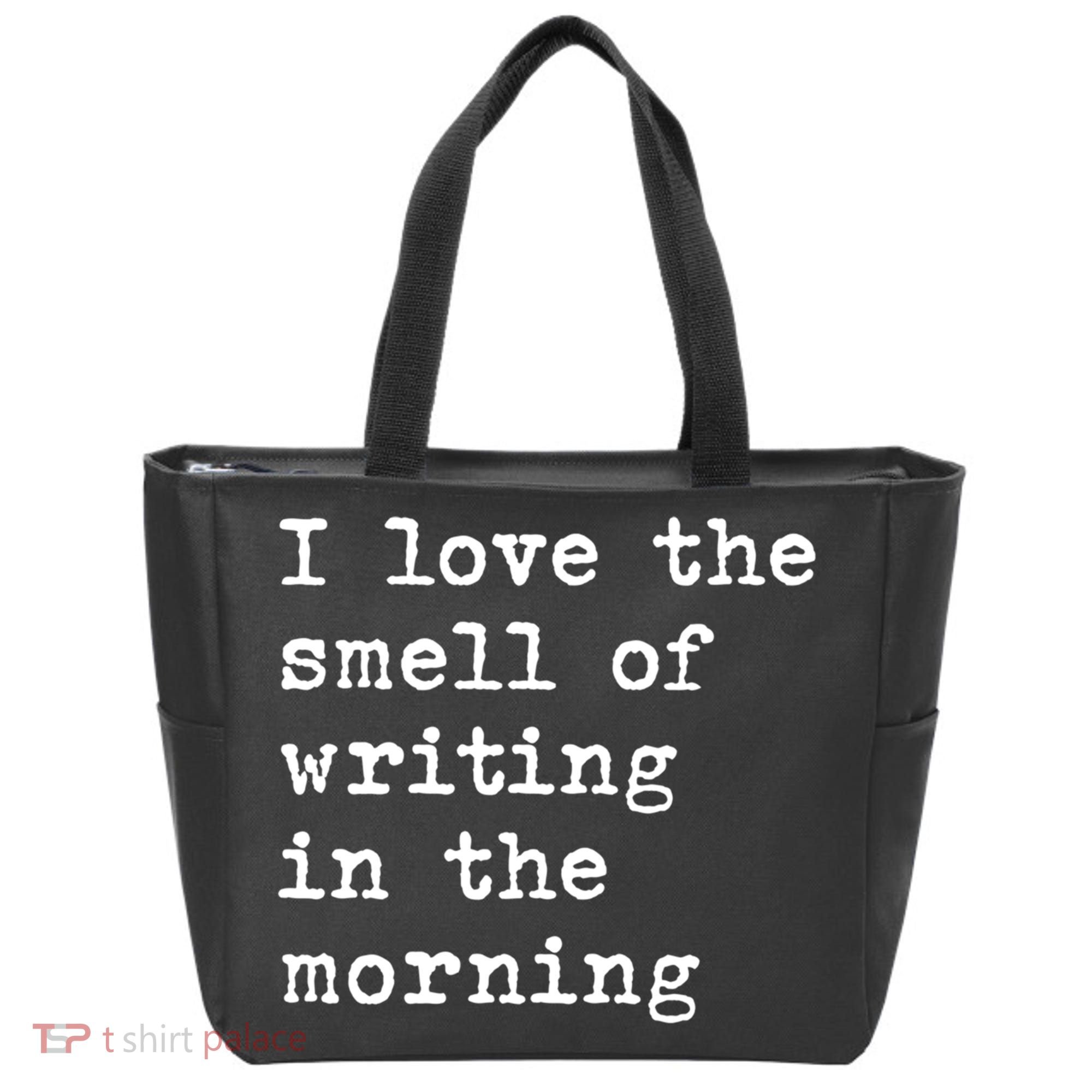 Morning Writing Author Book Journalist Novelist Funny Gift Tote Bag