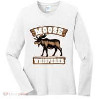 Moose Whisperer Bull Moose Women's Long Sleeve Shirt thumb 0