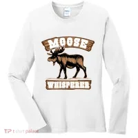 Moose Whisperer Bull Moose Women's Long Sleeve Shirt thumb 0