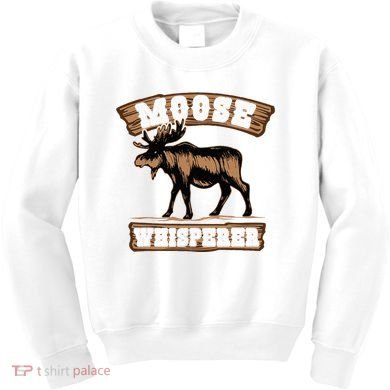 Moose Whisperer Bull Moose Kids Sweatshirt
