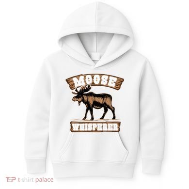 Moose Whisperer Bull Moose Kids Hoodie