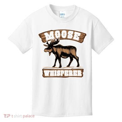 Moose Whisperer Bull Moose Kids T-Shirt