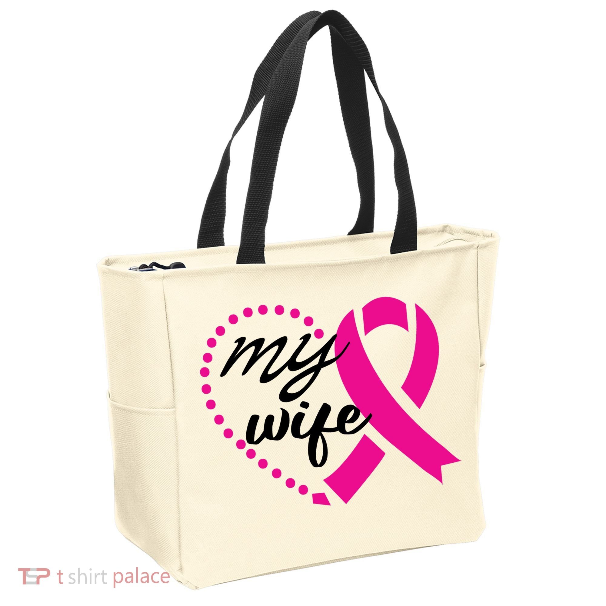My Wife Breast Cancer Awareness Tote Bag