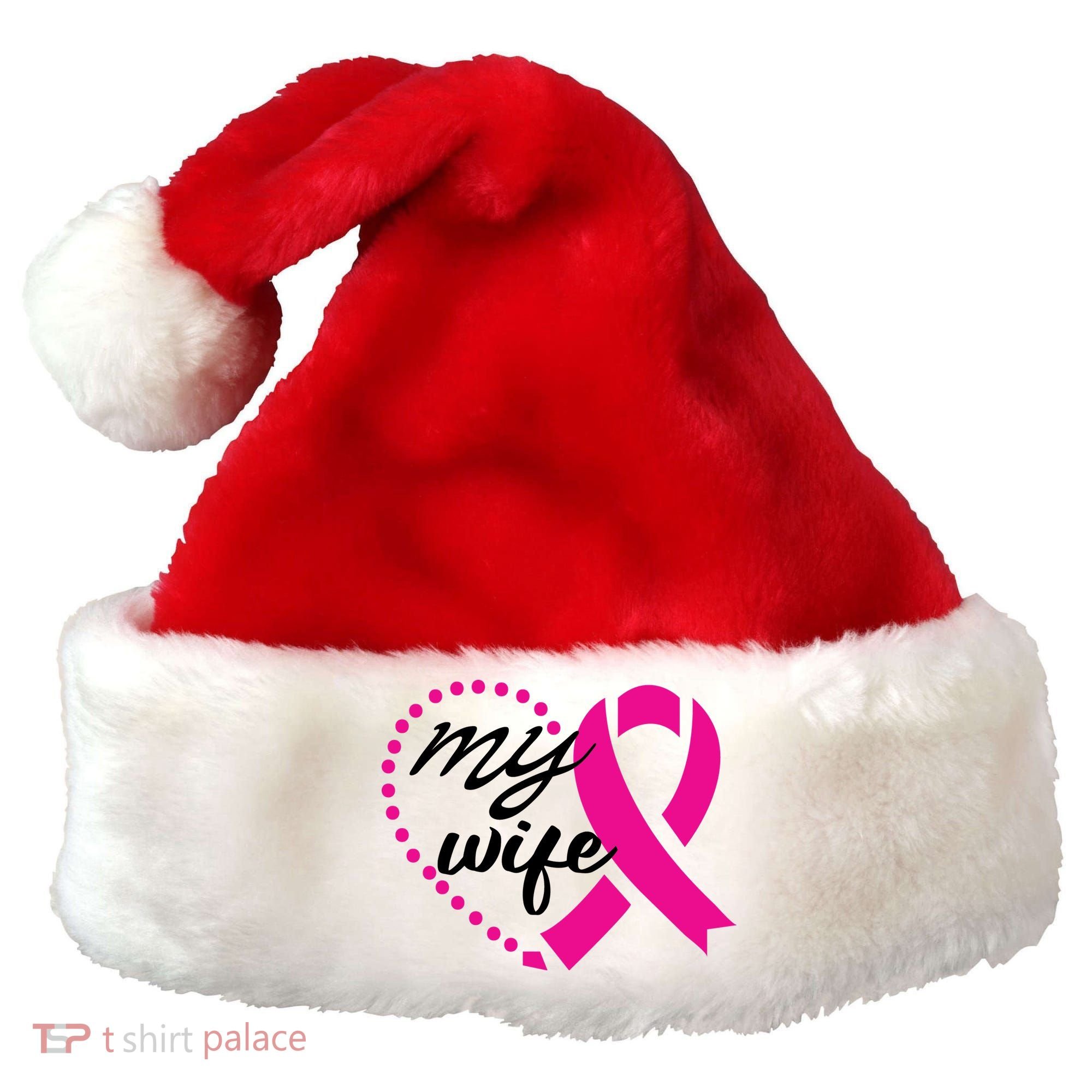 My Wife Breast Cancer Awareness Santa Hat