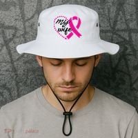 My Wife Breast Cancer Awareness Bucket Hat thumb 2