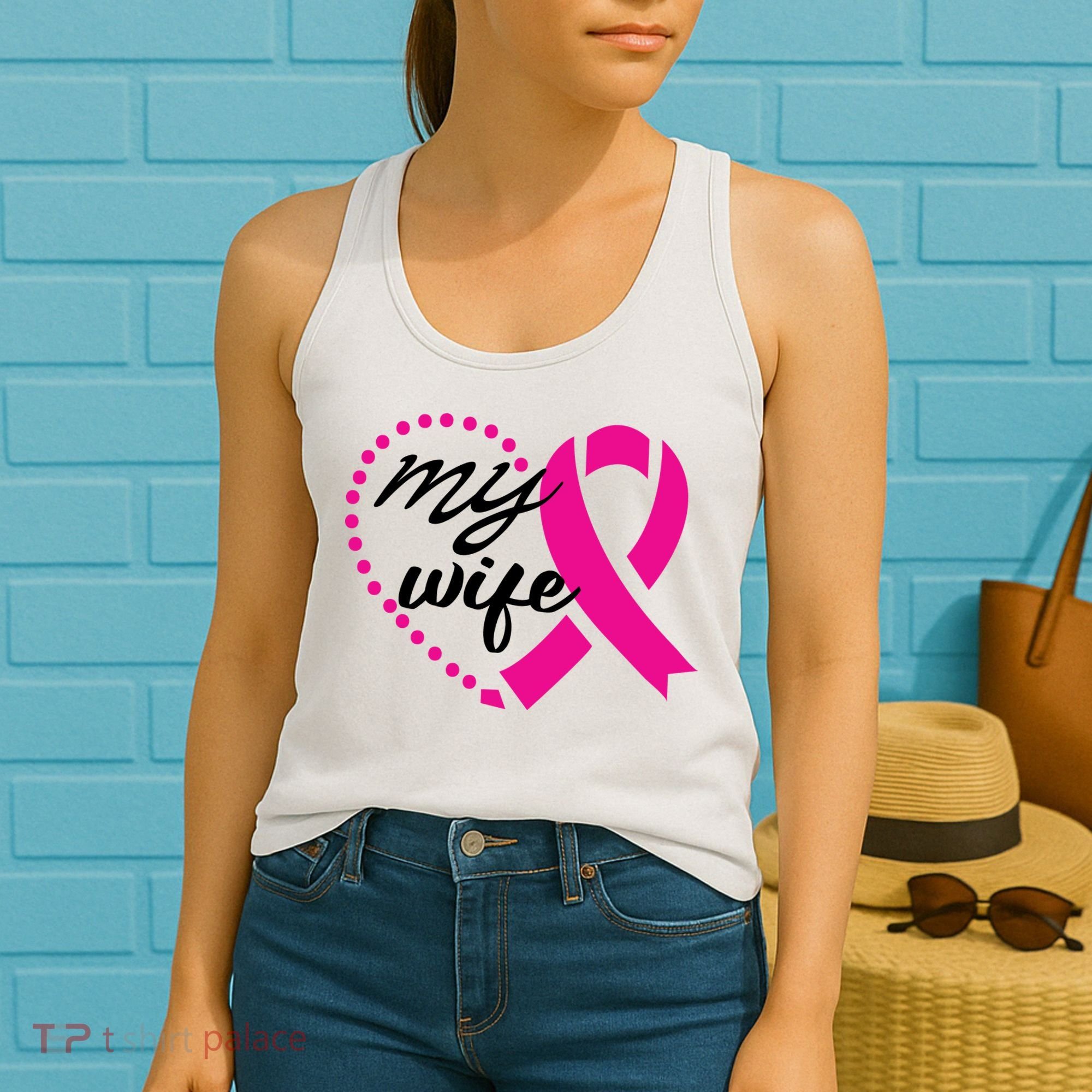 My Wife Breast Cancer Awareness Women's Tank Top