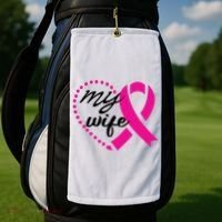 My Wife Breast Cancer Awareness Golf Towel thumb 2