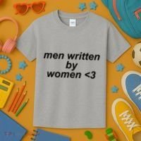 Men Written By Women Kids T-Shirt thumb 3