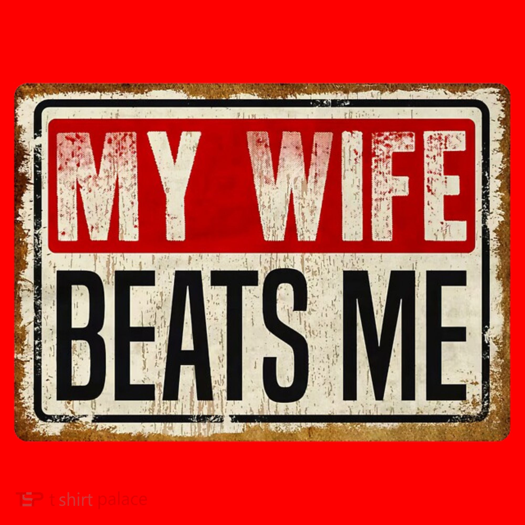 My Wife Beats Me Funny Husband Meme Santa Hat