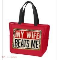 My Wife Beats Me Funny Husband Meme Tote Bag thumb 3