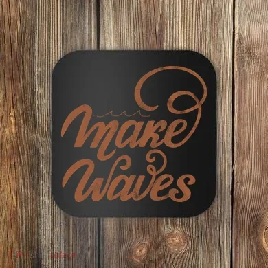 Make Waves Beach Vacation Coaster