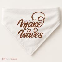Make Waves Beach Vacation USA-Made Doggie Bandana thumb 0