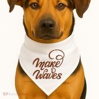 Make Waves Beach Vacation USA-Made Doggie Bandana thumb 1