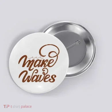 Make Waves Beach Vacation Button