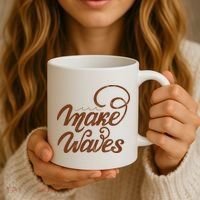 Make Waves Beach Vacation Coffee Mug thumb 3