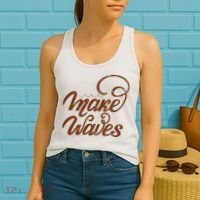 Make Waves Beach Vacation Women's Tank Top thumb 2