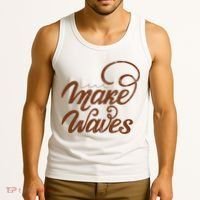 Make Waves Beach Vacation Tank Top thumb 3