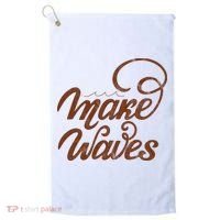 Make Waves Beach Vacation Golf Towel thumb 0