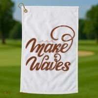 Make Waves Beach Vacation Golf Towel thumb 1