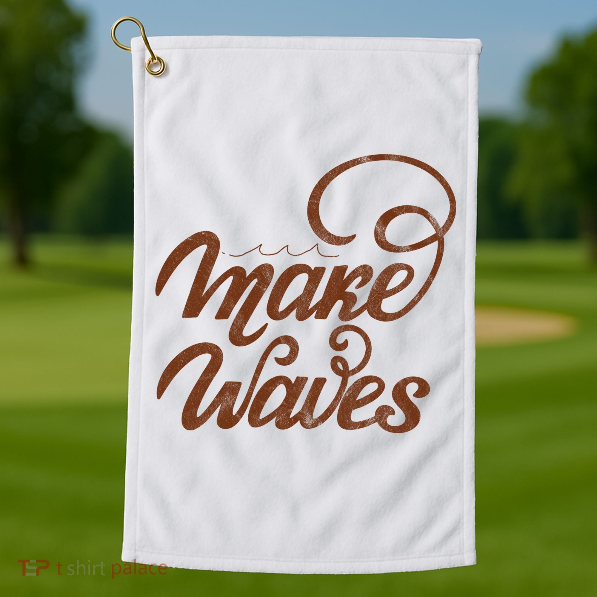 Make Waves Beach Vacation Golf Towel
