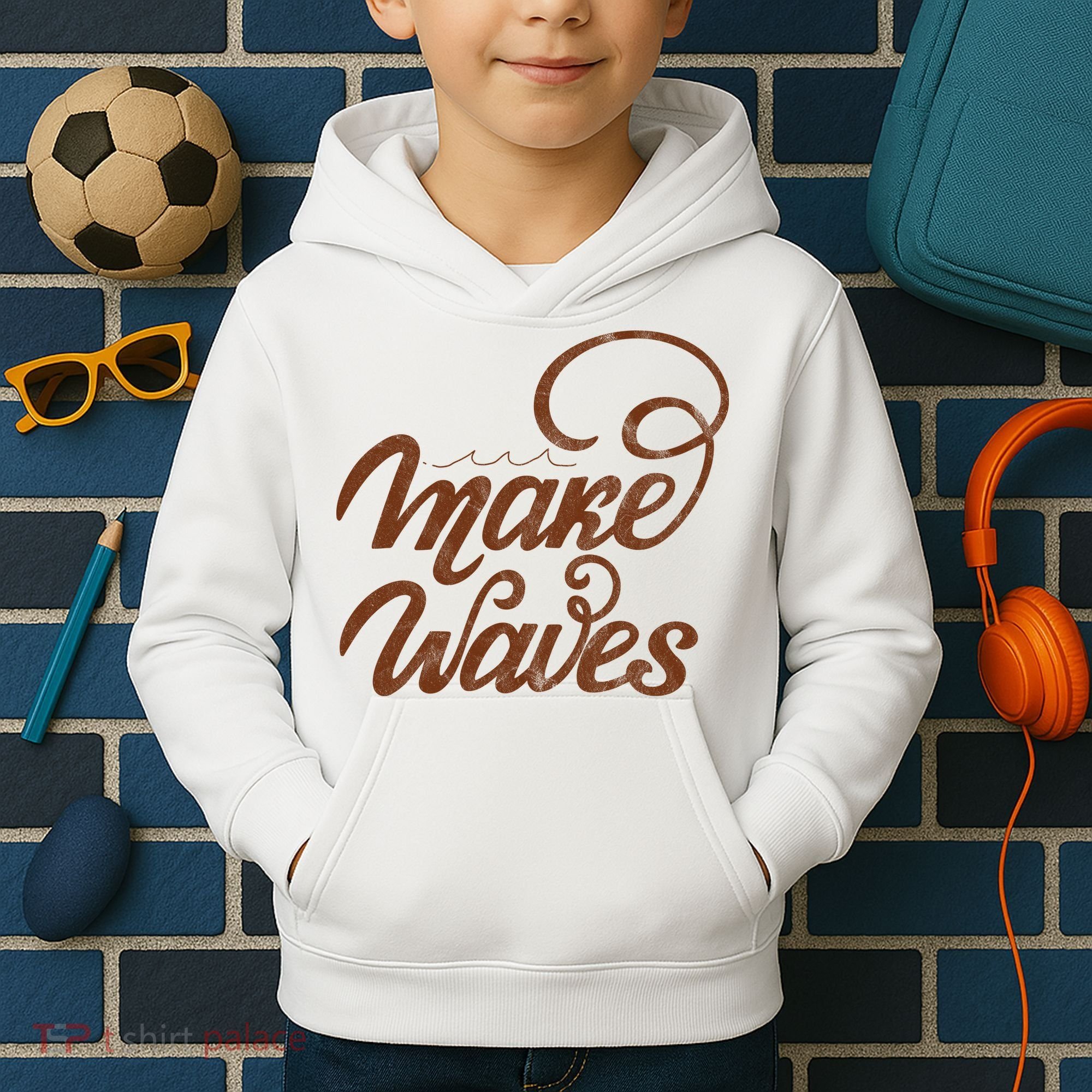 Make Waves Beach Vacation Kids Hoodie