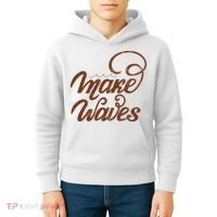 Make Waves Beach Vacation Kids Hoodie thumb 4