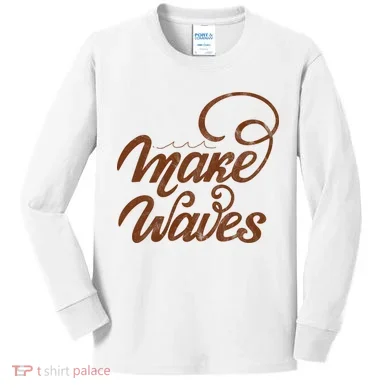 Make Waves Beach Vacation Kids Long Sleeve Shirt