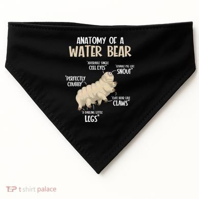 Microbiology Water Bear Science Facts Tardigrade Anatomy USA-Made Doggie Bandana