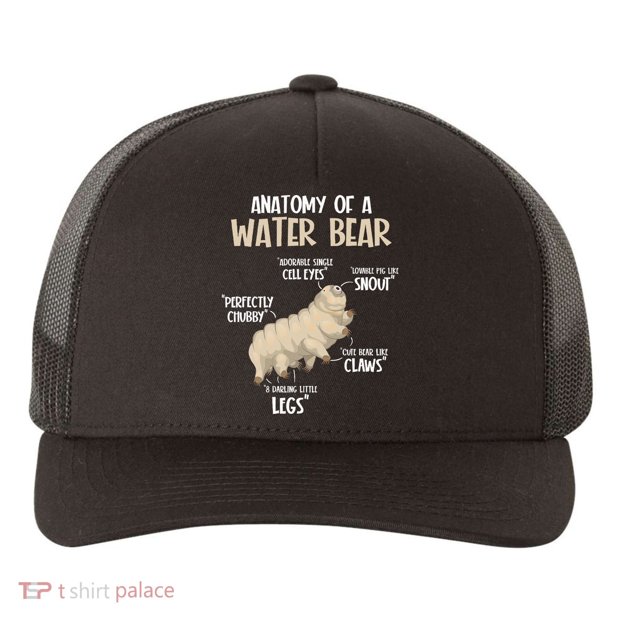 Microbiology Water Bear Science Facts Tardigrade Anatomy Yupoong Adult 5-Panel Trucker Hat