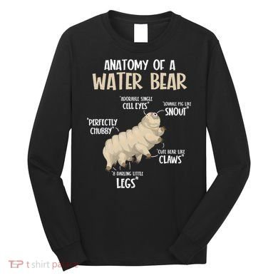 Microbiology Water Bear Science Facts Tardigrade Anatomy Long Sleeve Shirt
