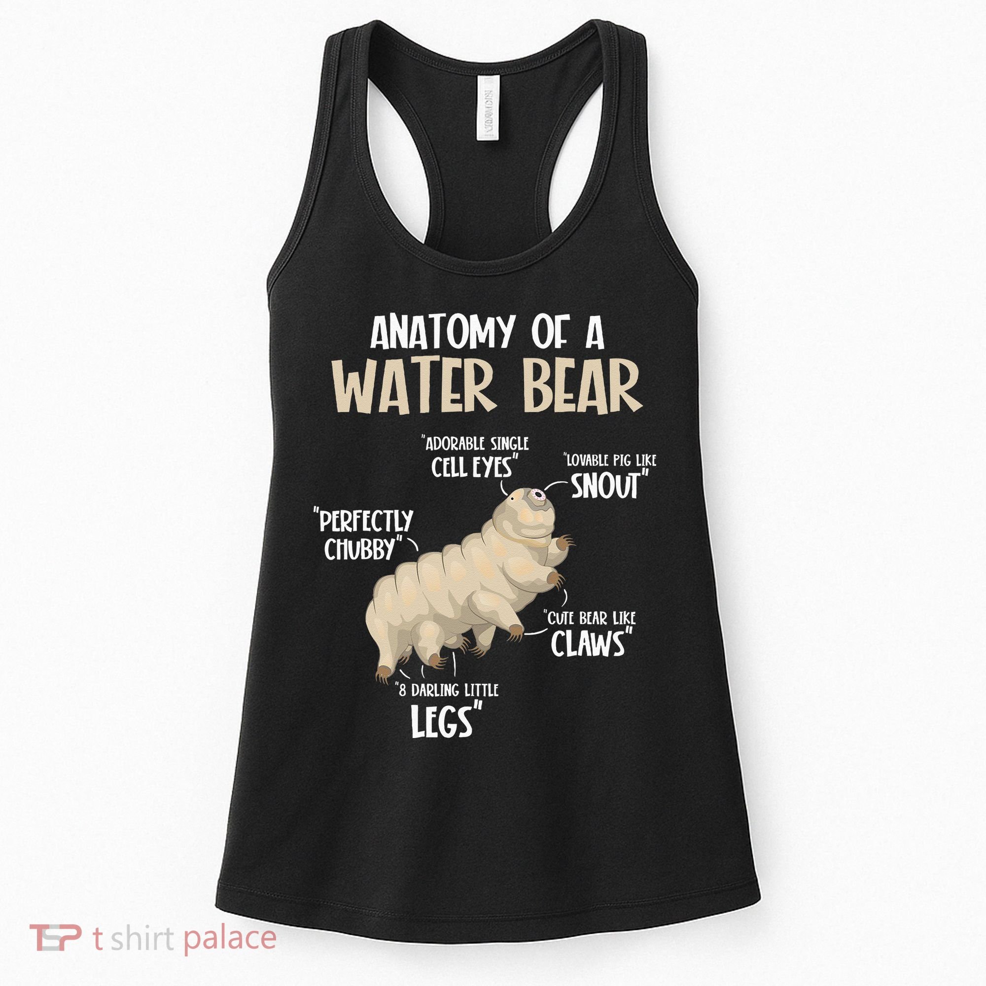 Microbiology Water Bear Science Facts Tardigrade Anatomy Women's Tank Top
