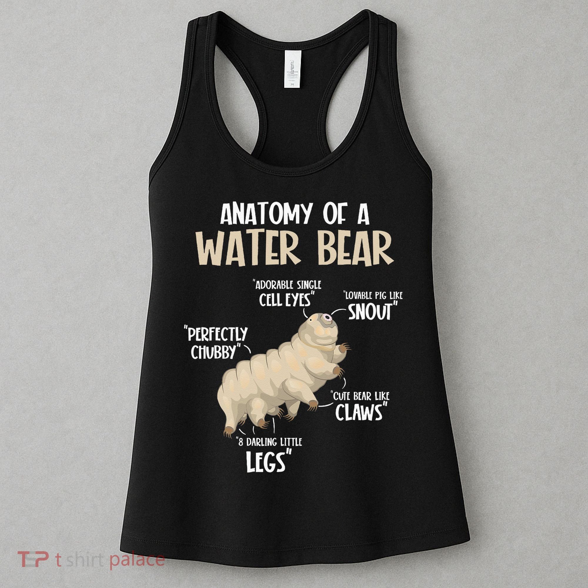 Microbiology Water Bear Science Facts Tardigrade Anatomy Women's Tank Top