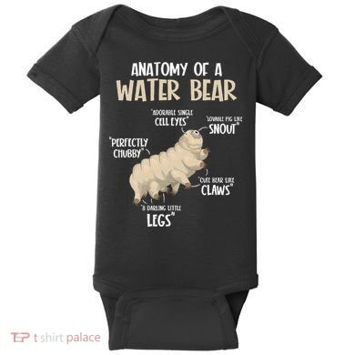 Microbiology Water Bear Science Facts Tardigrade Anatomy Baby Bodysuit