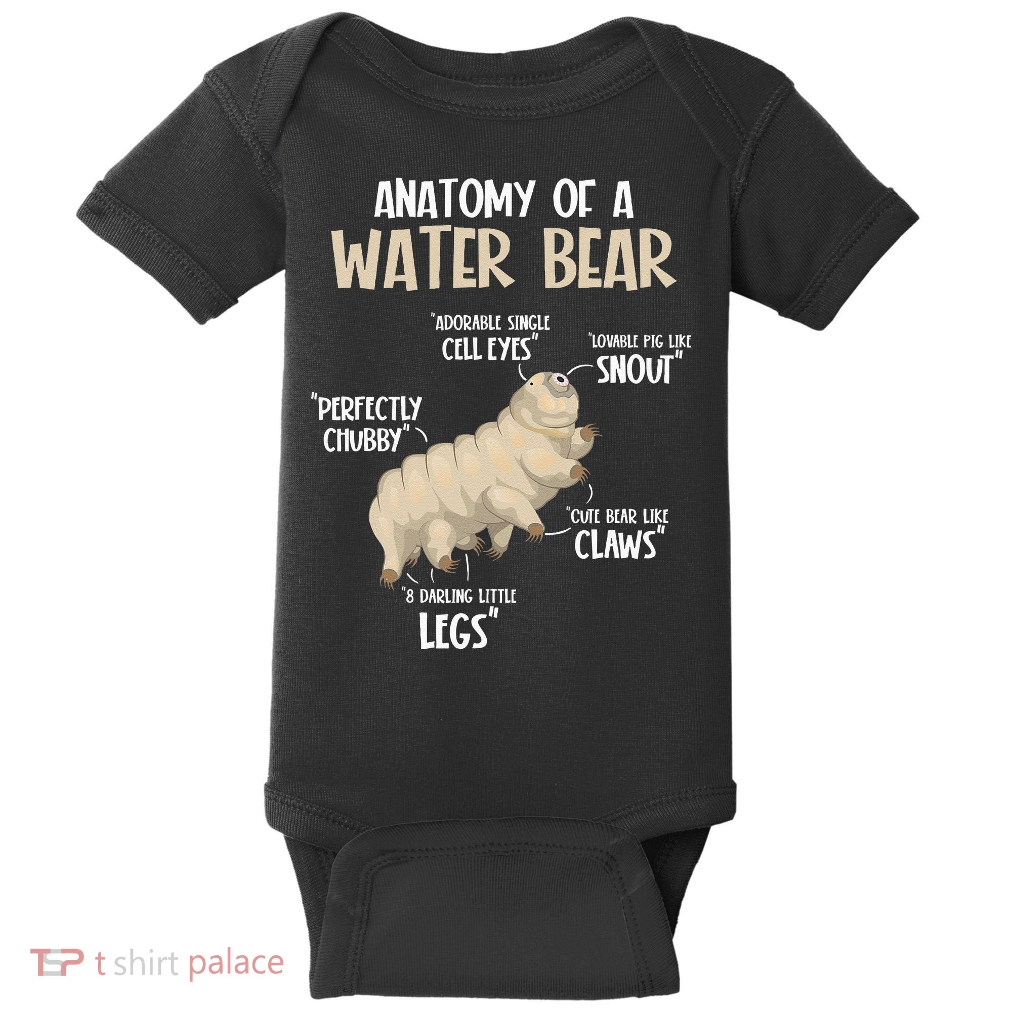 Microbiology Water Bear Science Facts Tardigrade Anatomy Baby Bodysuit