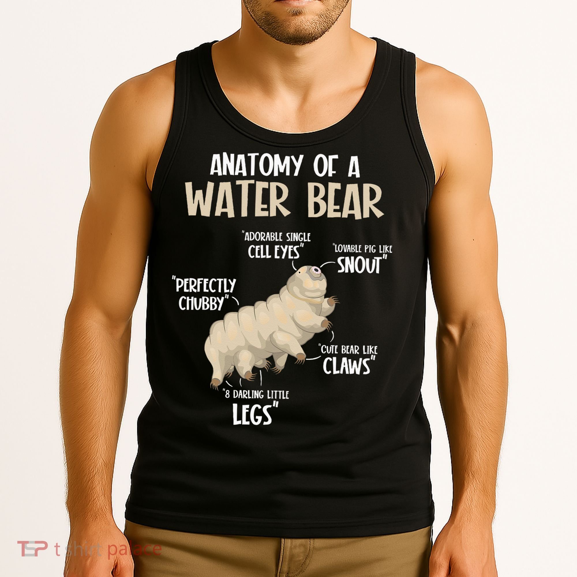 Microbiology Water Bear Science Facts Tardigrade Anatomy Tank Top