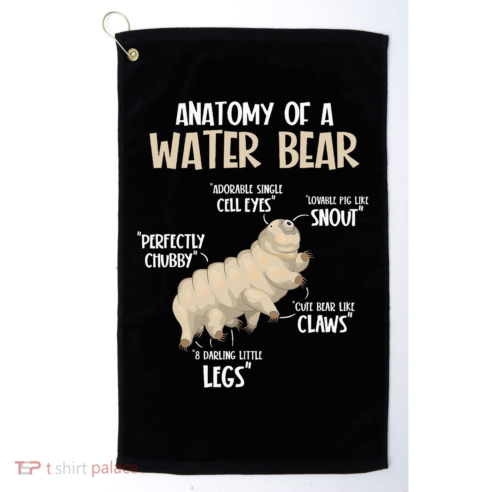 Microbiology Water Bear Science Facts Tardigrade Anatomy Golf Towel