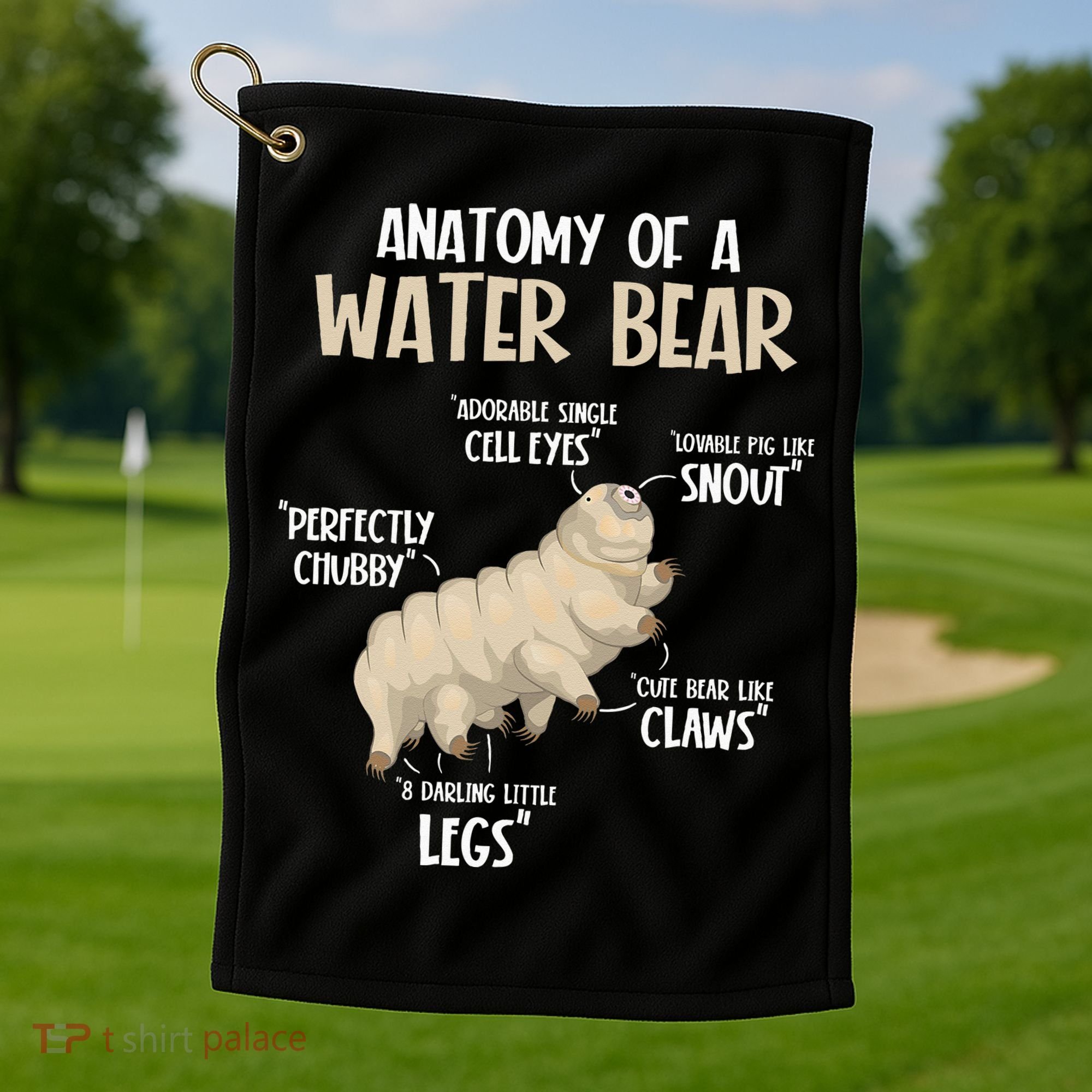 Microbiology Water Bear Science Facts Tardigrade Anatomy Golf Towel