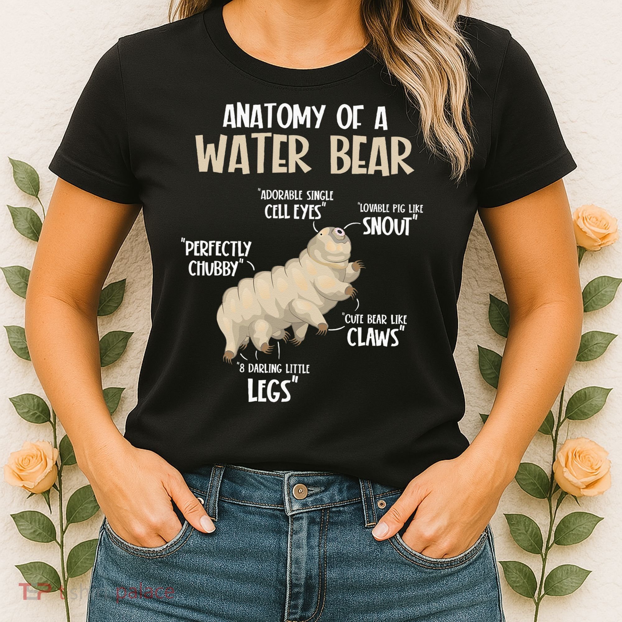 Microbiology Water Bear Science Facts Tardigrade Anatomy Women's T-Shirt