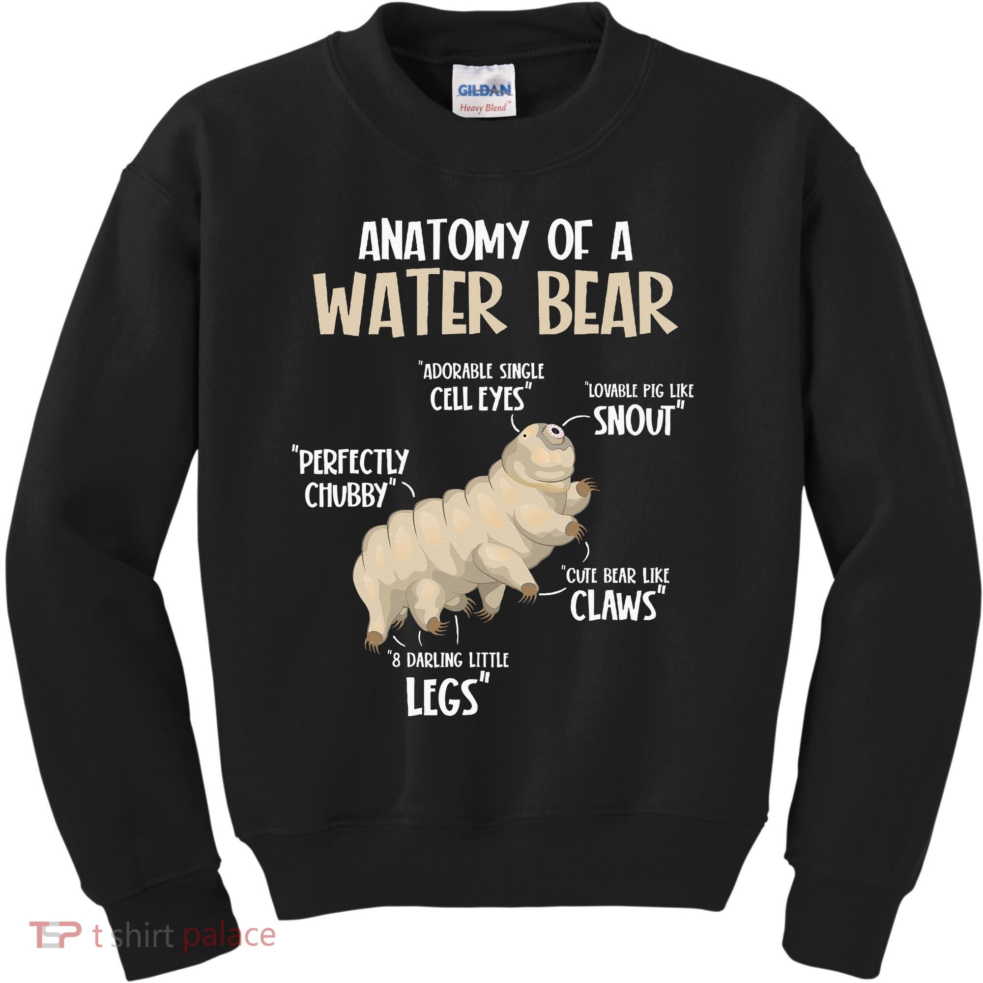 Microbiology Water Bear Science Facts Tardigrade Anatomy Kids Sweatshirt
